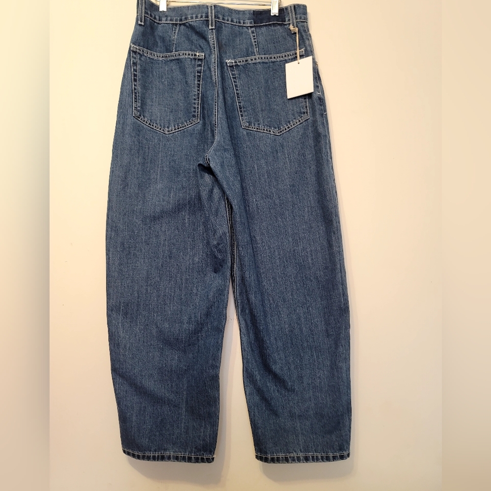 Etica Jeans Womens Sz 31 Blue Iris Relaxed Barrel High Waist Ethically Made NWT - Picture 9 of 15